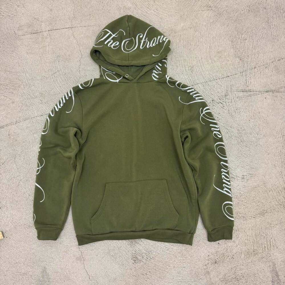 Black Pike Only The Strong Embroidered Script Hoodie
